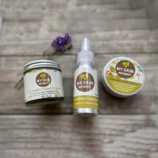 Lavender Trio Gift Set: Lavender Hand Cream, Lavender Hydrosol and Lavender Body Butter